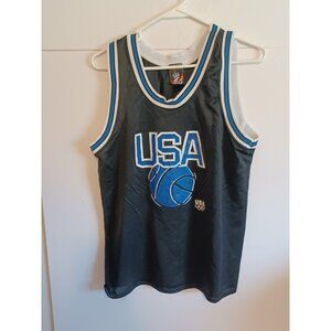 Vintage USA Olympic Basketball Jersey Black Basketball Size Large